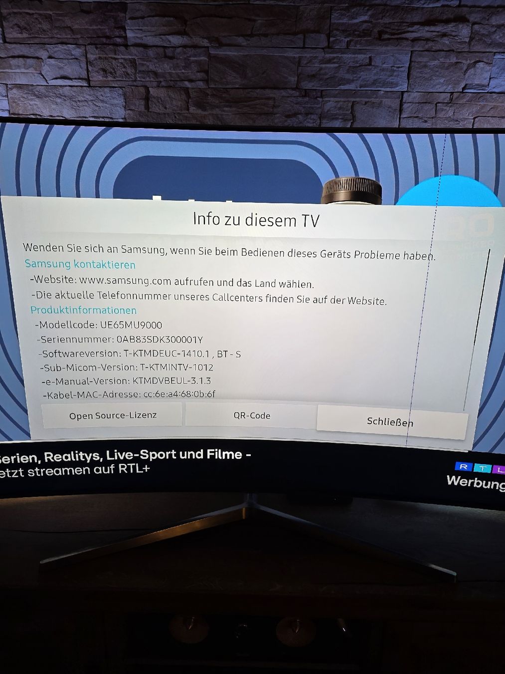 Televisori: Samsung TV Modellcode UE65MU9000 65 Zoll – Difettoso da Krauchthal venduto da cla_nvp5 2