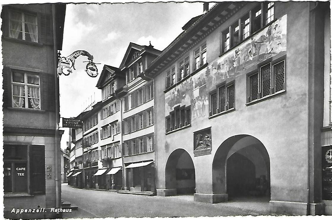 Cartoline postali: Appenzell Rathaus – Usato da Wetzikon ZH venduto da Brulu100