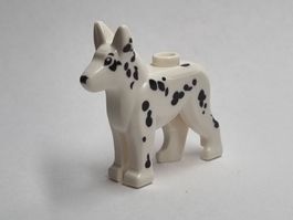 LEGO 92586pb03 White Dog, Alsatian / German Shepherd