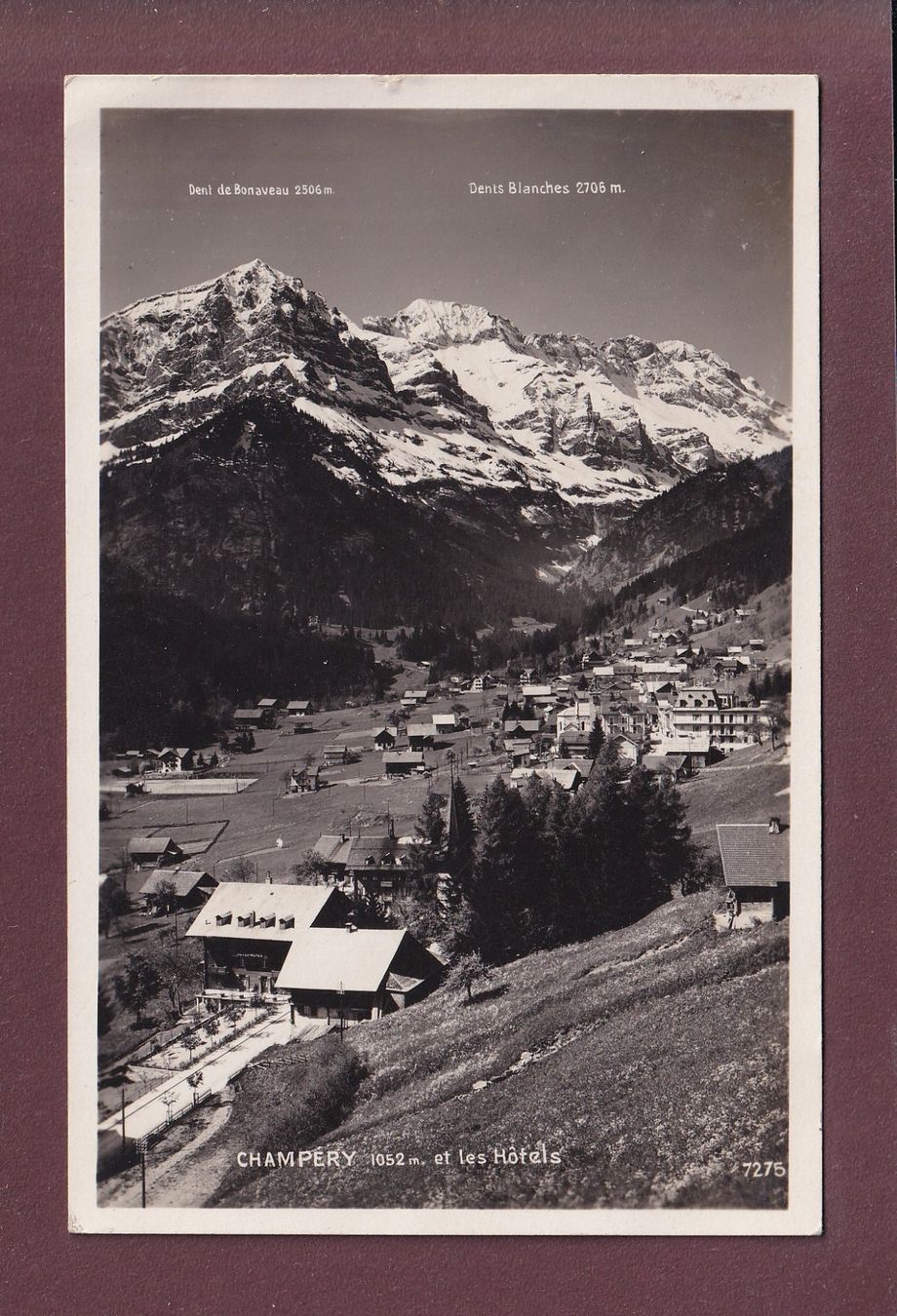 Cartoline postali: CHAMPERY - Les Hôtels - 1931 – Usato da Pully venduto da nicecards