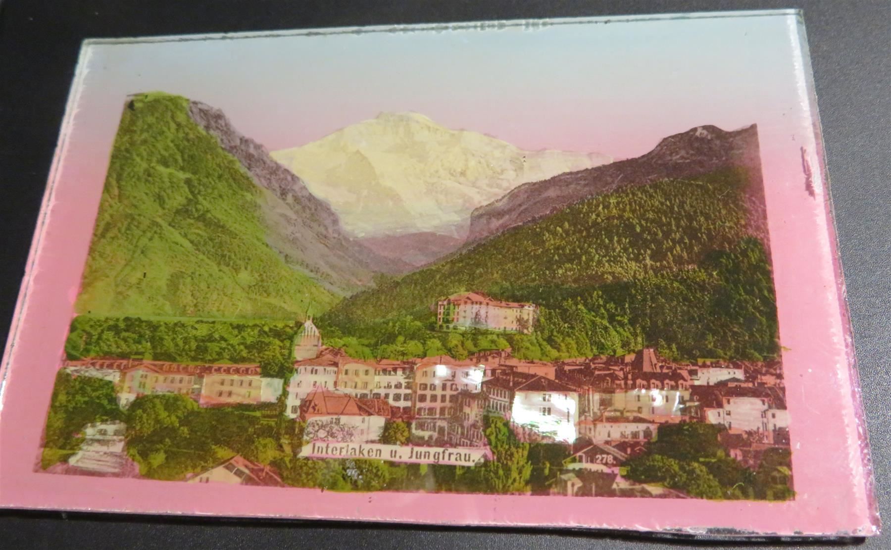 Grafiken & Lithographien: INTERLAKEN - Glasbild Chromlithographie, um 1900 – Gebraucht aus Oberriet SG von ganesh435 1