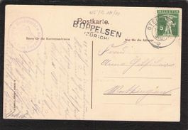 Stabstempel Boppelsen ( Zürich ) auf AK , gel. 1910