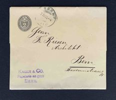 Teil einer alte Briefhülle, Bern, 1900er Jahre,