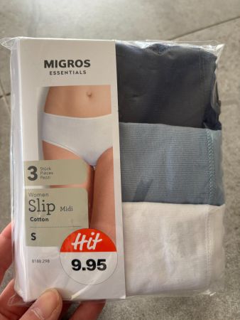 Slip Midi Femme, Migros Essentials, Taille S - Neuf