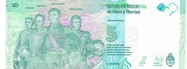 Argentinien 5 Pesos 2015 Serie B P-359 UNZ