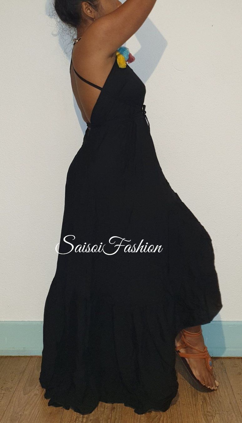 Vestiti: Sommer Boho,Strand black Maxikleid XS-L – Nuovo e nell'imballaggio originale da Ebmatingen venduto da SaisoiFashion 2