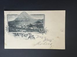 Ansichtsk. 1916 Gruss aus Glarus fleckig   (V566)