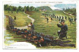 Militär - CH-Armee - Infanterie in Stellung - Litho Feldpost