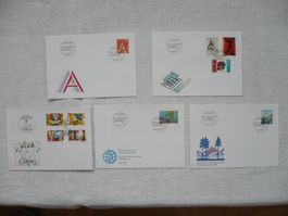 1992 - 93 5 FDC Dauer- & Sondermarken SBK 832 - 841