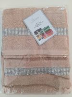 Set à 2 Gästetücher  mit Glitzersteine NEU