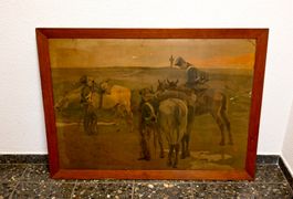 ANTIK Rob Haug MORGENROT preussische Dragoner 1902 110cm