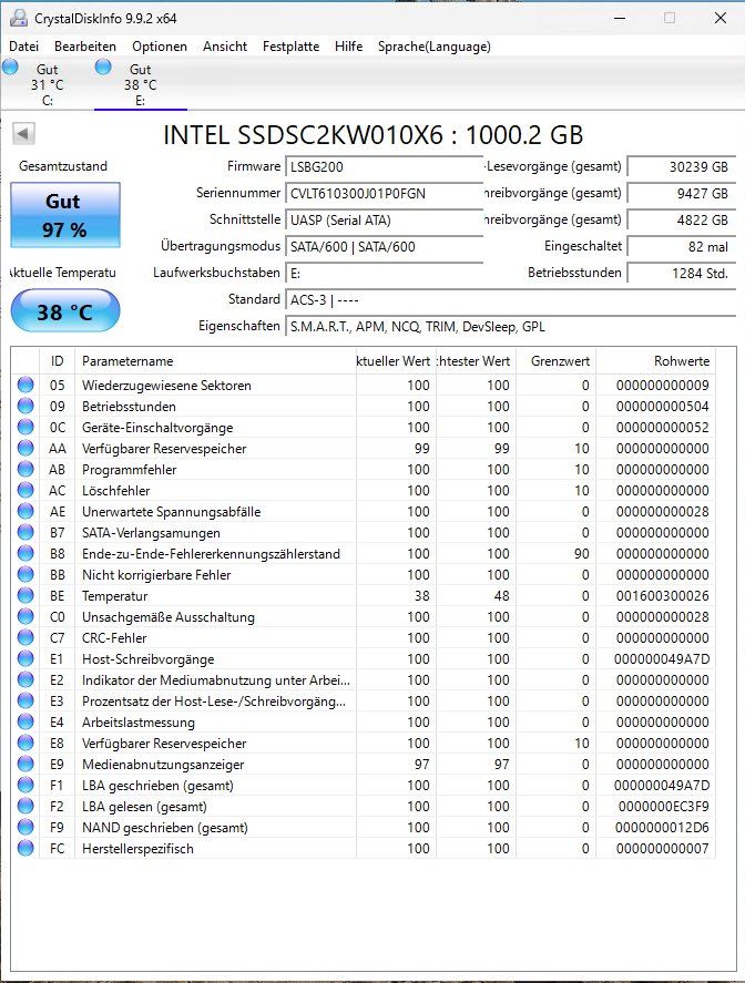 Intel Dischi rigidi: Intel SSD 540s Series 1.0TB – Usato da Oberwil-Lieli venduto da meipa3000 2