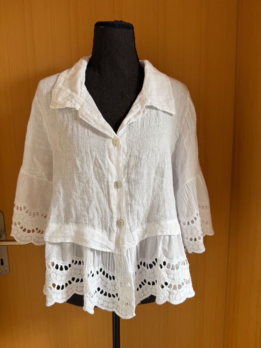Camicette: Boho Leinenbluse / Blusenjacke aus Leinen – Nuovo (secondo la descrizione) da Sigriswil venduto da ck56 2