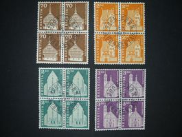 1967 Nr. 418+424+426+427 im 4er Block mit ET Stempel