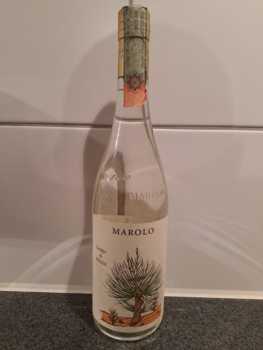 Bevande alcoliche: 1999 Marolo Grappa di Freisa Vendemmia 1999 – Nuovo e nell'imballaggio originale da Elsau venduto da Kellerraeumung