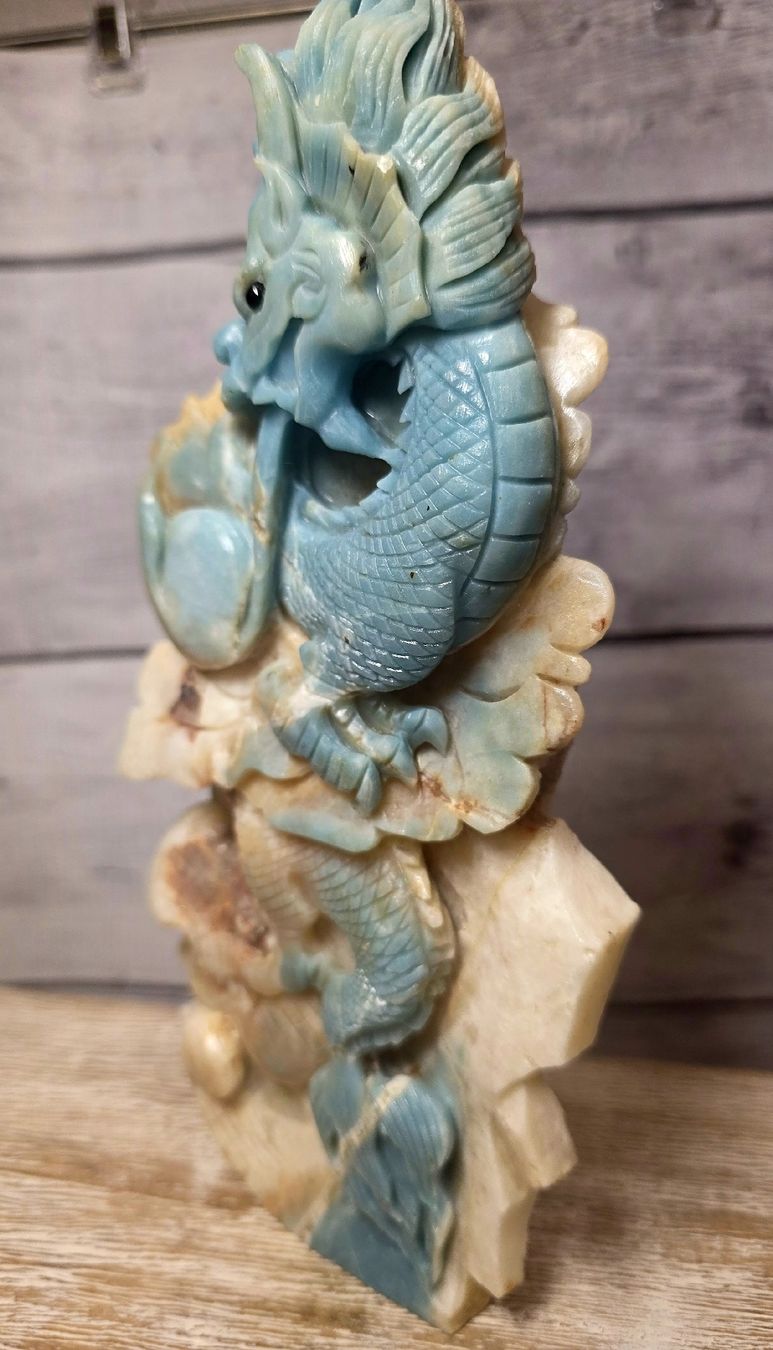 Minerali & Pietre curative: Wunderschöner Amazonit Chinesischer Drache 888g – Nuovo e nell'imballaggio originale da Matzingen venduto da Shay_Crystalz 1