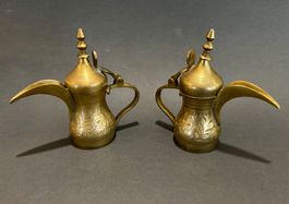 Vintage Messing Dallah Kaffeekannen Set - Deko