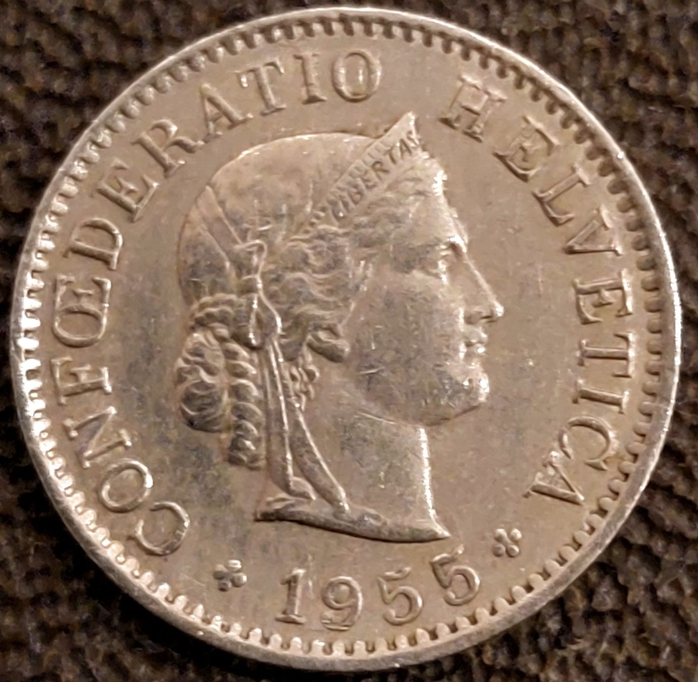 Tutti le monete: 5 Rappen 1955 – Usato da Arch venduto da coinsandmore
