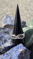 925 Sterling Silberring mit organischem Design ungetragen
