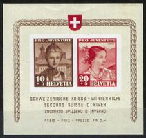 1941 Pro Juventute Sonderblock ungebraucht