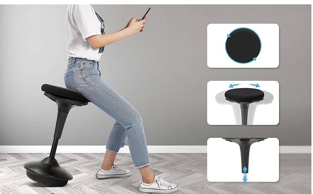 Sgabelli: %Bürohocker - ergonomischer Sitzhocker mit Schwingeffekt – Usato da Necker venduto da liq24 4