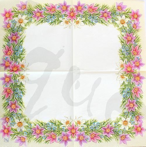Tovaglioli: Serviette blumenranke (b210) 3Stk. – Nuovo (secondo la descrizione) da Schlatt TG venduto da kreativ-atelier