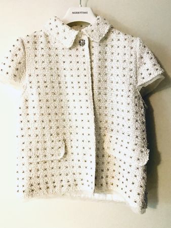 Weisses Bouclé Jäckli, Gr. S Zara – Ideal für den Sommer!