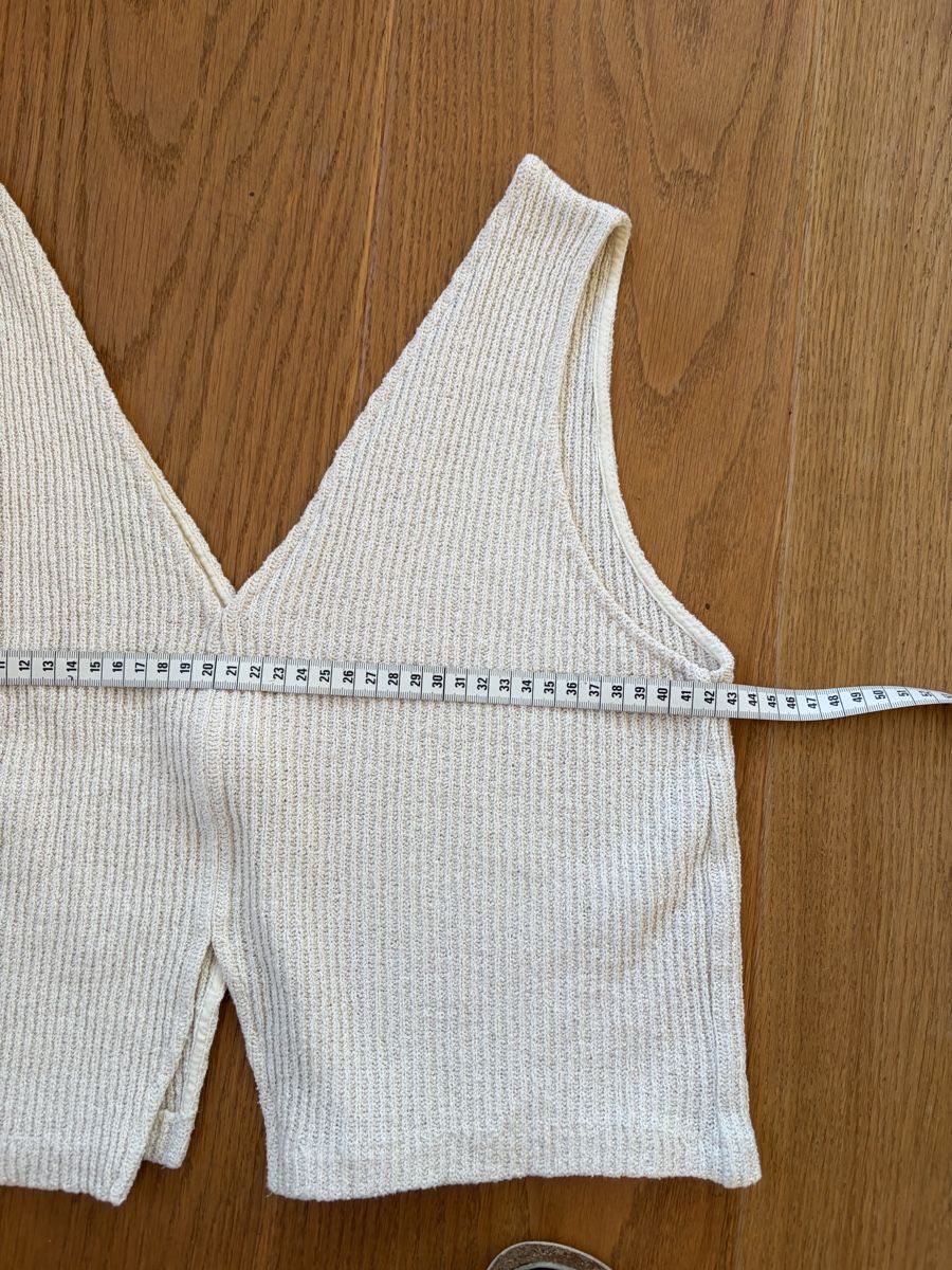 Massimo Dutti Top: Massimo Dutti Stricktop cropped creme Grösse XS – Usato da Wädenswil venduto da Iana32 3