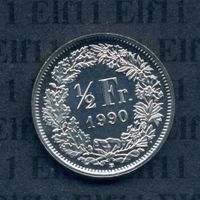 CHF___0.50 1990 stgl * nigelnagelneu! 50 Rappen