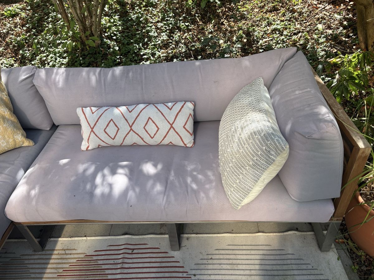 Divani: Gartenlounge Ecksofa Holz und Metall hellgrau gebraucht – Usato da Ehrendingen venduto da ronnym 5