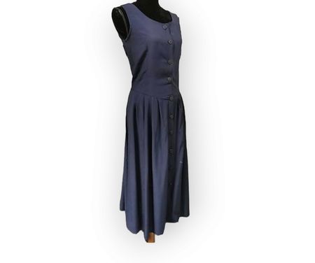 Vintage Kleid ärmellos Sommerkleid Gr. S