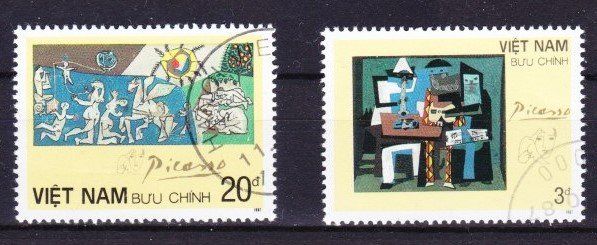 Tutti i francobolli: Série 2 timbres - Vietnam - 1987 - Obl. – Usato da Blonay venduto da Leglaude_01