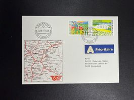 Bahnpostbeleg Burgdorf - Langnau - Burgdorf 1997
