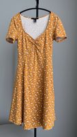 Sommerkleid Blumenmuster Ocker Gr. S „Forever 21“