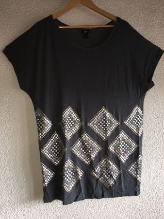 H&M oversize Shirt, grau, Gr.S