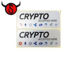 CRYPTO ACCEPTED HERE - Aufkleber 2 Stk.