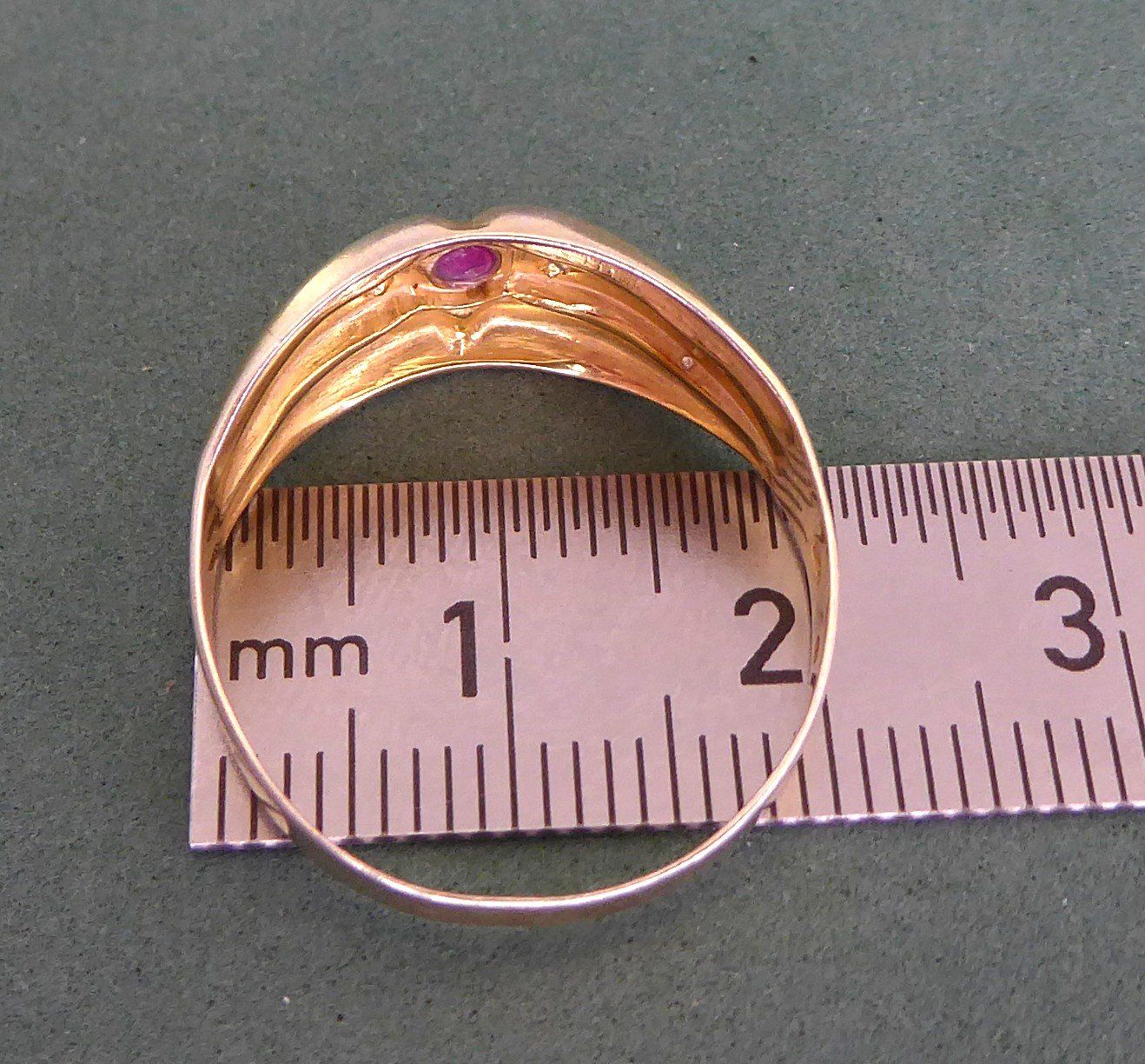 Anelli: Ring 925 Silber vergoldet mit echtem rotem Spinell – Usato da Muri AG venduto da Lineli2020 3