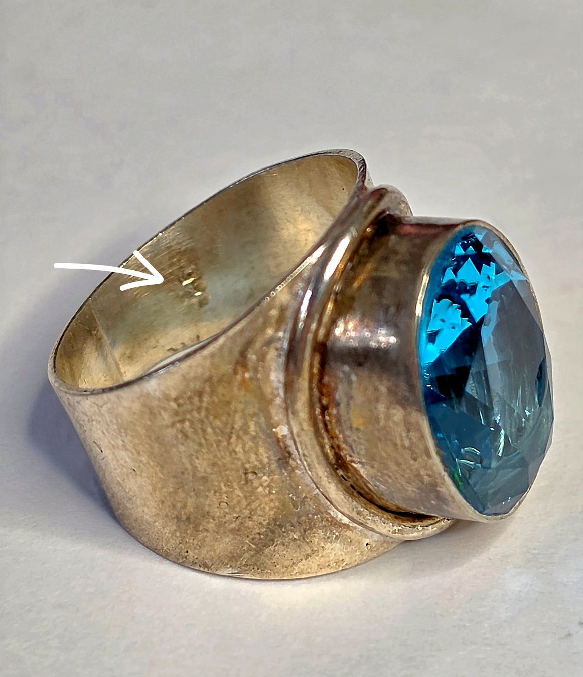 Bagues: Silber Ring mit blauem Stein – Neuf (Voir description) à Zürich par adriben 3