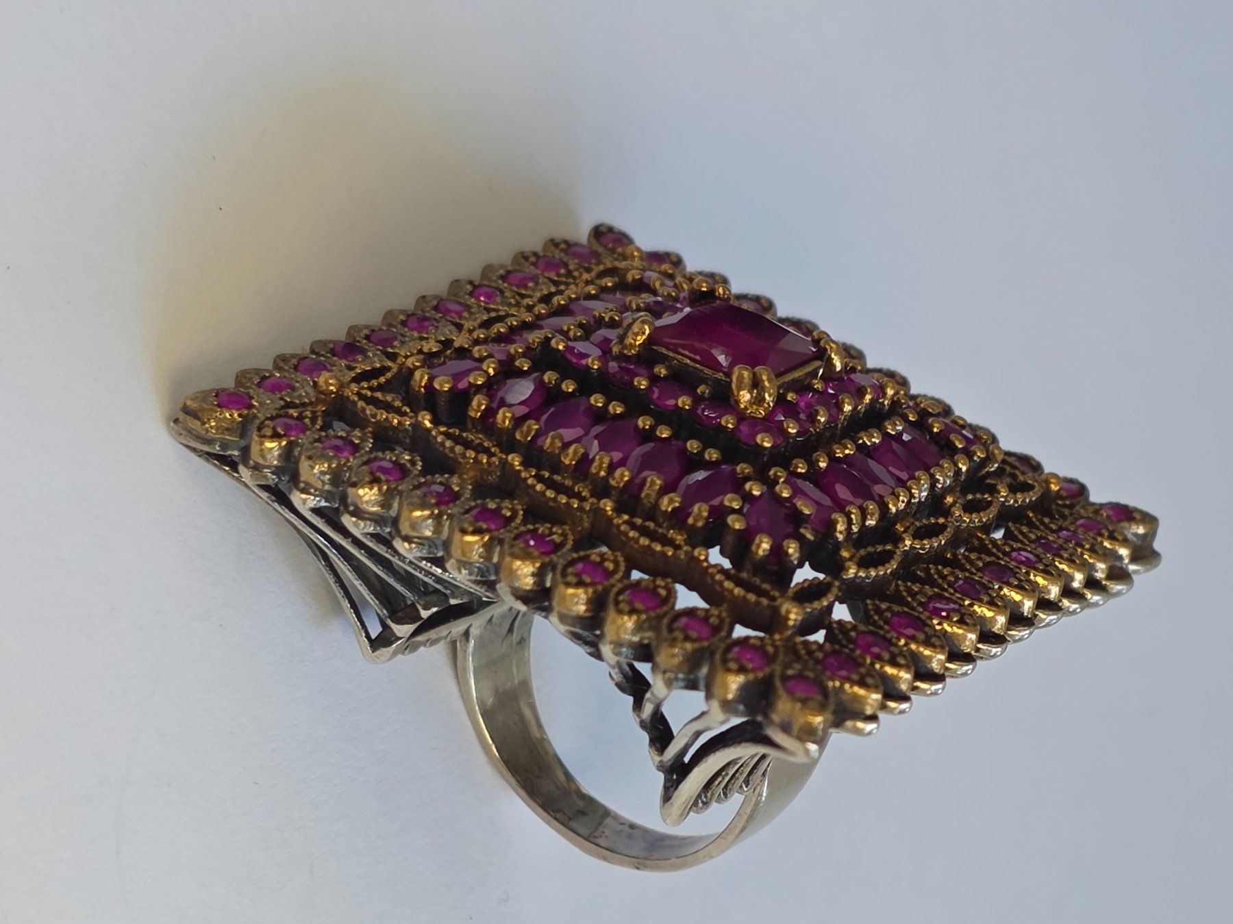 Anelli: Ring Silber mit roten Rubinen Grösse 59 neu – Nuovo (secondo la descrizione) da Zürich venduto da benedikt12 9
