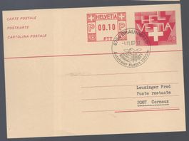 Ganzsache mit Sst BRAUNWALD 4.11.87