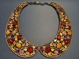 ZARA Statement Collier mit Strass, 7 Steine fehlen (defekt)!