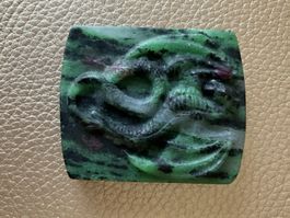 Zoisit Amulett Drache Figur Edelstein Amulette Dragon
