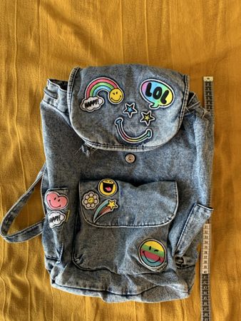 Rucksack, Kinderrucksack, 100% Baumwolle, Denim
