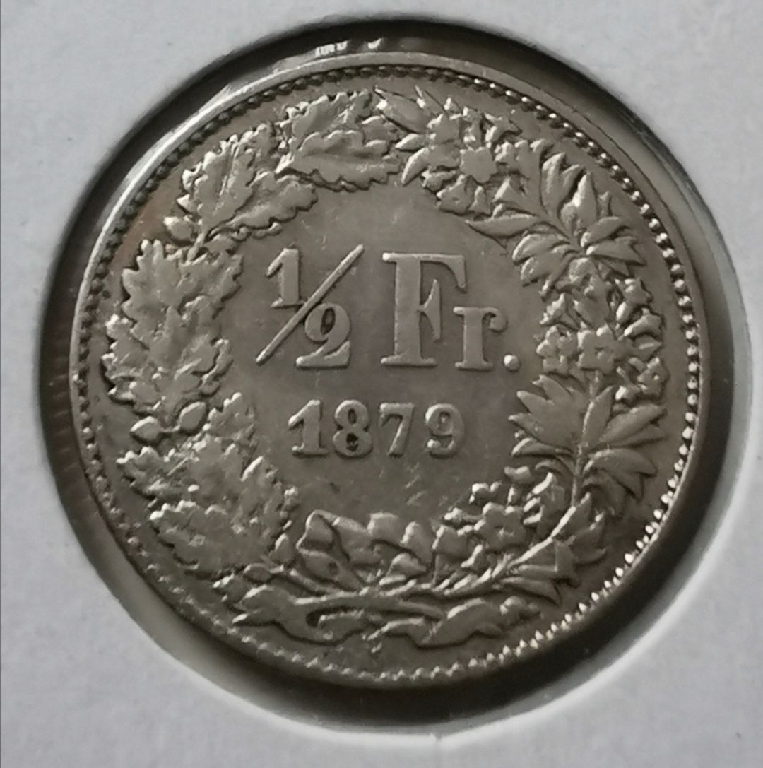 Tutti le monete: 50 Rappen 1879 Silber – Usato da Zürich venduto da turbopuz