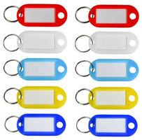 10 Schlüsselanhänger zum beschriften in 5 Farben