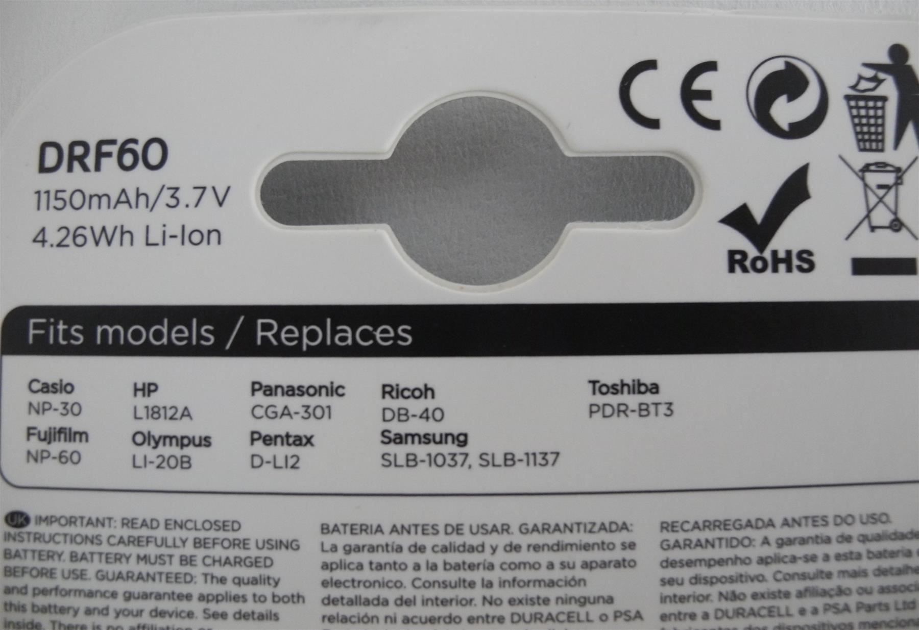 Batterie: Duracell Camera, DRF60 – Nuovo e nell'imballaggio originale da Kottwil venduto da Crazyrolf 1