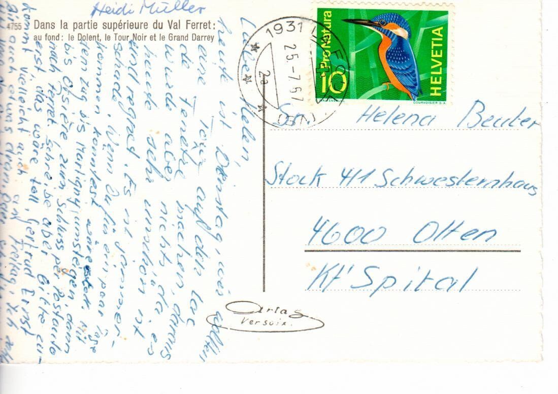Cartoline postali: Val Ferret – Usato da Wolhusen venduto da Curver9 1