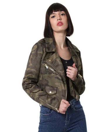Only Military Jacke Übergangsjacke in suede / Grösse 36