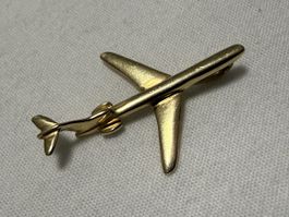 Flugzeug Anhänger Gold 14k