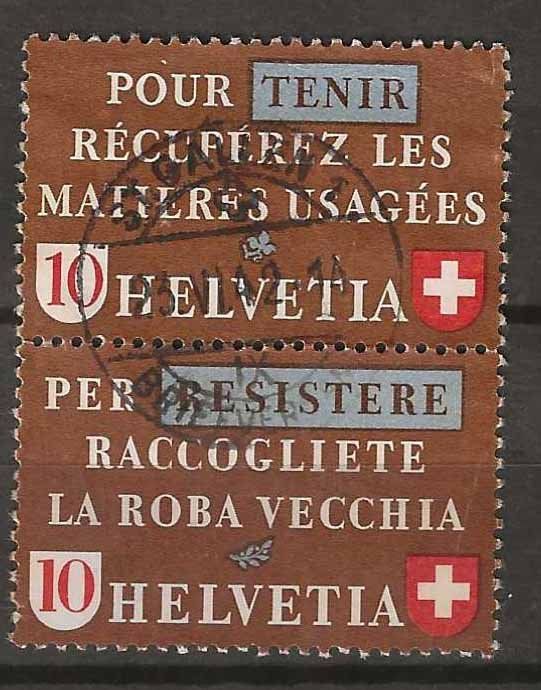 Alle Briefmarken: CHz34e - Se tenant Z34e obl. – Gebraucht aus Trélex von Phil_Albert
